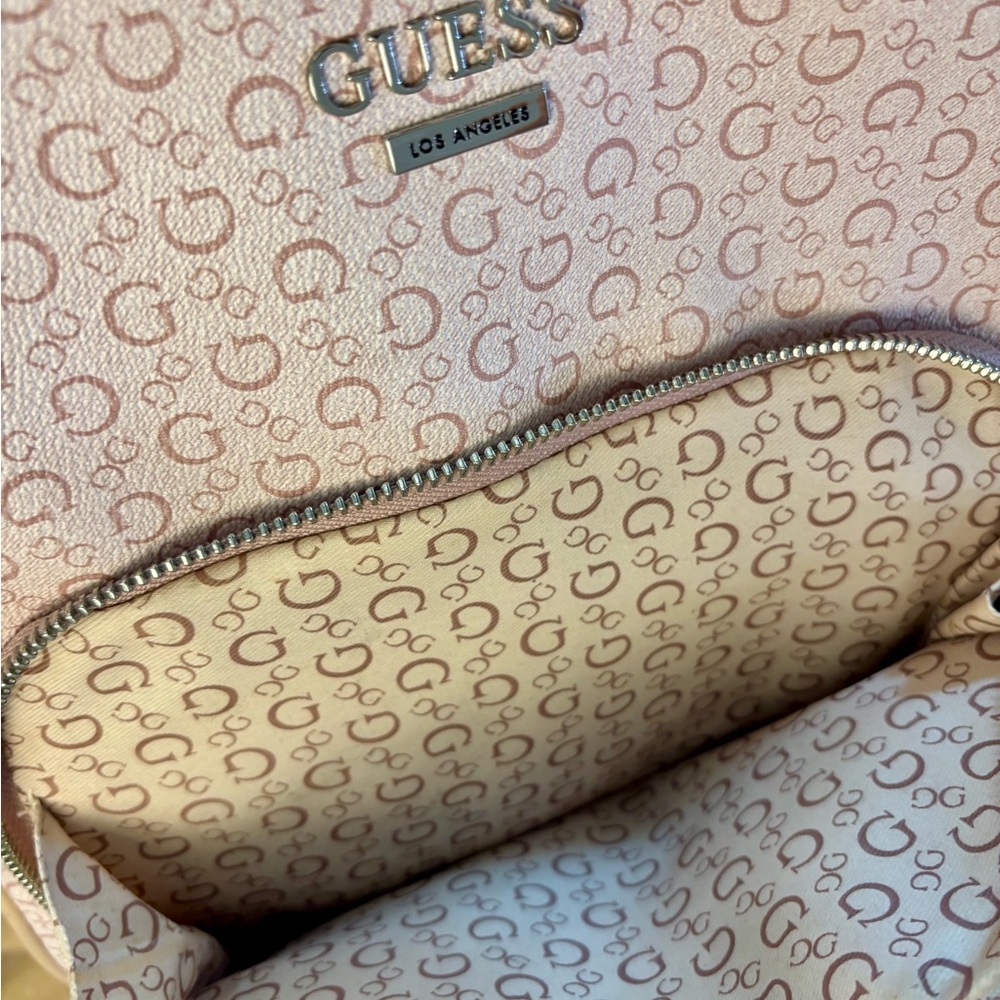 GUESS Light Pink Monogram Backpack - Picture 7 of 7